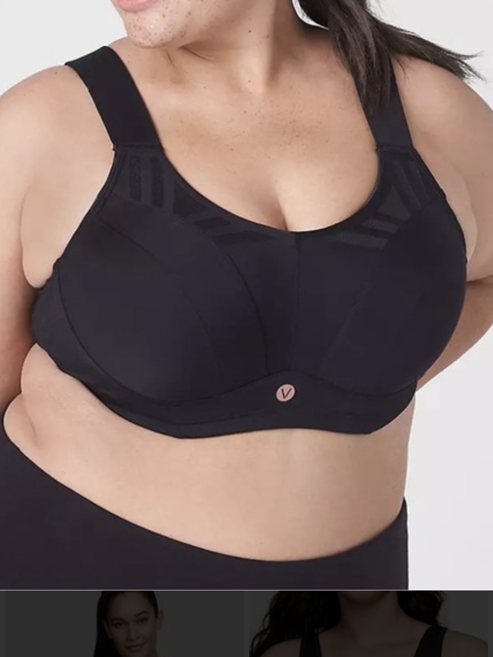 LIVI Plus-Size Black Support Sports Bra